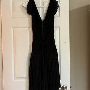 Black curtain dress